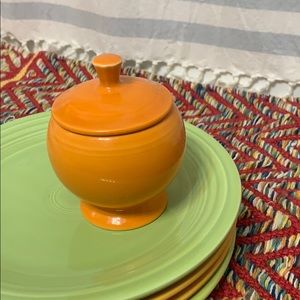 Fiestaware TANGERINE sugar dish